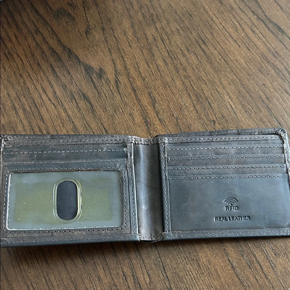 Men's WiseOwl Black Leather Wallet